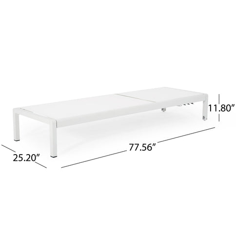 Outdoor Patio Chaise Lounge With 5 Reclining Positions
