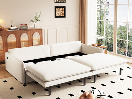 4 Seat Convertible Sleeper Sofa Bed, Modern With Storage