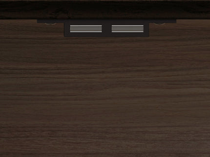 Glass Door Display Case With 2 Drawers And Adjustable Shelf