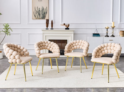Puffy Bubble, Ball Chain Chairs For Dining Room (Set of 2)