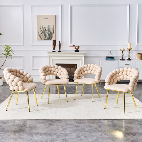 Puffy Bubble, Ball Chain Chairs For Dining Room (Set of 2)