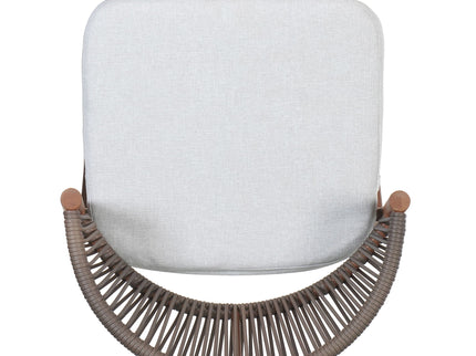 Outdoor 26" Counter Height Metal Frame Counter Stools With Scallop Shaped Backrest & Water Resistant Cushions