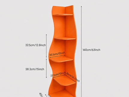 5 Tier S - Shaped Corner Shelf For Living Room