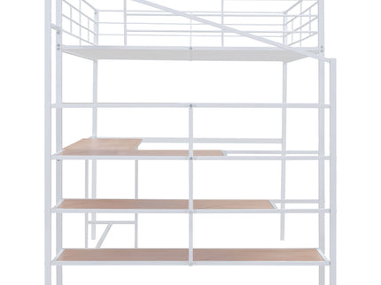 Loft Bed With Desk And Lateral Storage Ladder