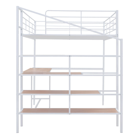 Loft Bed With Desk And Lateral Storage Ladder