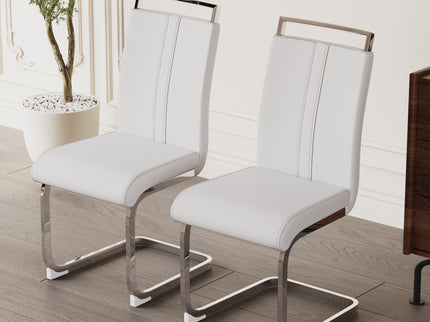 Modern Dining Chairs With Padded Seat, High Back
