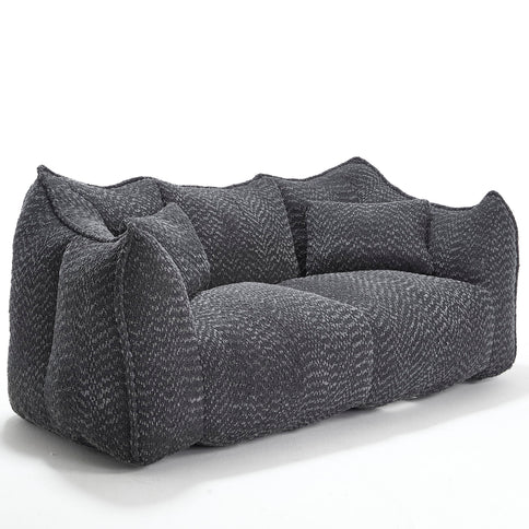 Comfortable Dual Beanbag Chair With High Resilience Foam Core For 2 People