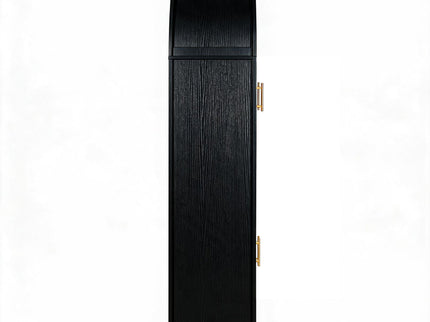Tall Arched Cabinet With Rattan Doors & Adjustable Shelves