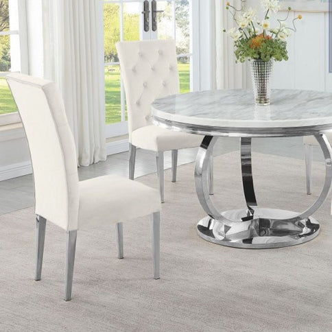 Modern Upholstered Tufted Dining Chair (Set of 2)