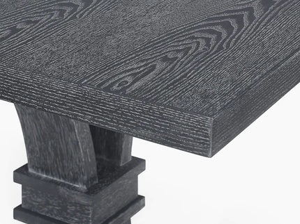 Devingo - Extendable Dining Table Rustic Style - Gray