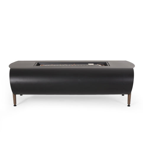 Vernon - Rectangle Fire Pit 50, 000 Btu - Dark Gray