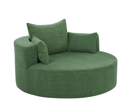 360° Swivel Accent Barrel Chair With 3 Removable Pillows For Living Room