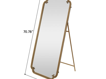 Full Length Mirror With Stand, Floor Standing Dressing For Bedroom - Antique Gold