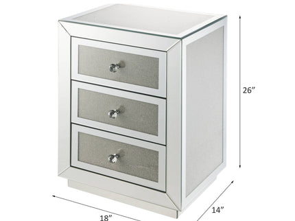 Noralie - Accent Table - Silver / Mirror