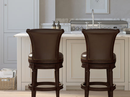 Swivel Barstool With High-Back