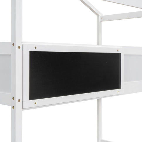 House Style Bunk Bed With Storage Staircase And board