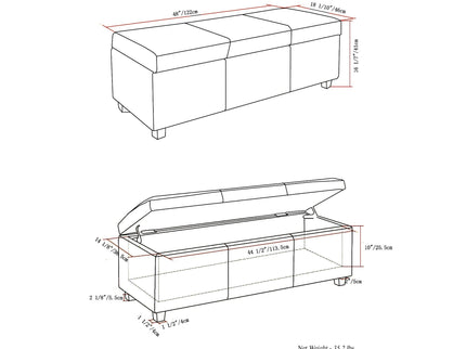 Avalon - Multifunctional Storage Ottoman Bench
