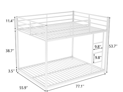 Metal Bunk Bed, Low Bunk Bed With Ladder