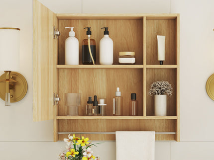 Wall Mounted Bathroom Storage Medicine Cabinet Cabinet With Mirror Door