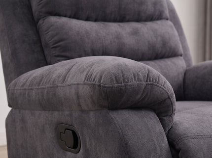 Manual Recliner Chair With 150° Recline, For Living Room - Dark Gray