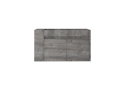 Floating Bathroom Vanity Cabinet, Soft Close Double Drawers, Open Side Storage, Wall Mounted, Cabinet Only