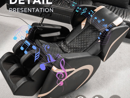 Massage Chair Recliner With Zero Gravity & Full Body Air Pressure - Black