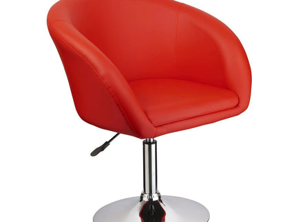 Adjustable Swivel Barrel Chair For Dining Room - Red