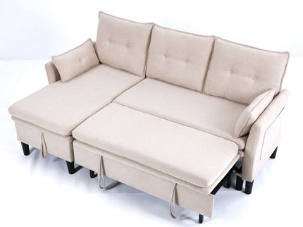 L-Shaped Reversible Chaise Sectional Sofa With Storage