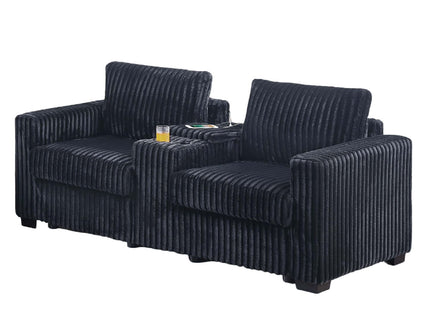 Modern Style 2 Piece Sofa Set With Cup Holders & Charging Port