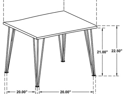 Hairpin - Leg End Table - Brown
