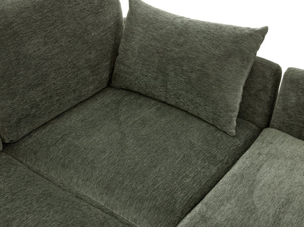 Modern Modular U-Shaped Sofa Bed With Movable Ottoman, USB Ports, Phone Holder