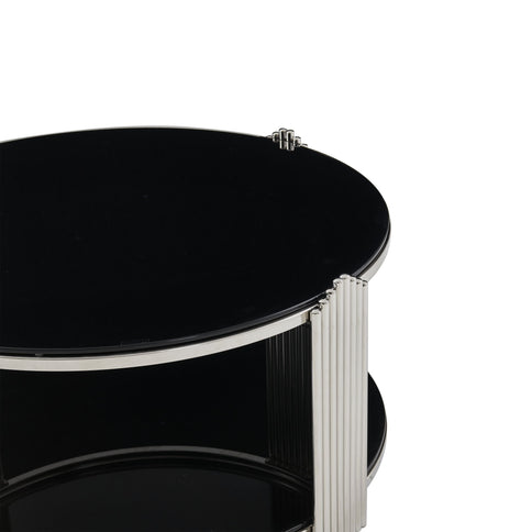 Round Table With Double Layer Storage