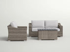 Dark Gray / 3 Pc. 2 Seater Sofa, Chair, Table