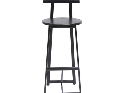 Modern Bar Stools With Backrest For Kitchen (Set of 3)