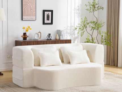 Modern Floor Sofa With 4 Pillows