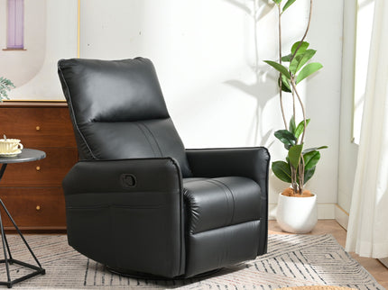 360° Modern Small Rocking Swivel Recliner Chair With Side Pocket