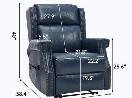 Manual Recliner Chair With Heavy Duty Motion Mechanism, 8 Vibrating Nodes And 3 Massage Modes For Living Room