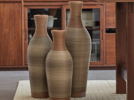 Classic And Neat Floor Vase, High Independent Flower Stand (Set of 3)