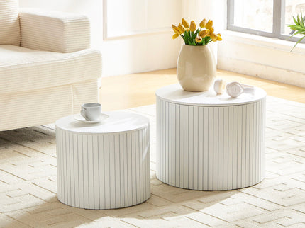 Handcrafted Nested Table Set, 2 Pieces