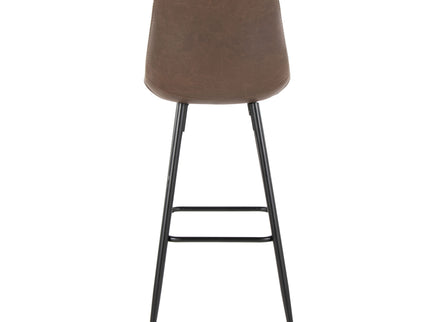 Durango - Industrial / Urban Fixed Height Barstool Square Footrest (Set of 2) - Black / Espresso