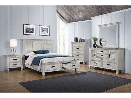 Capistrano - Eastern King Bed With 2 Drawers - White