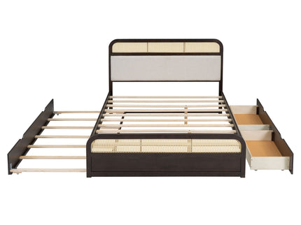 Platform Bed With Trundle And 2 Drawers