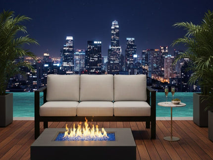 All-Weather Patio Sofa & Cushions, 3 Seat Outdoor Couch