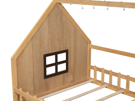 House Bed With Window And Fence