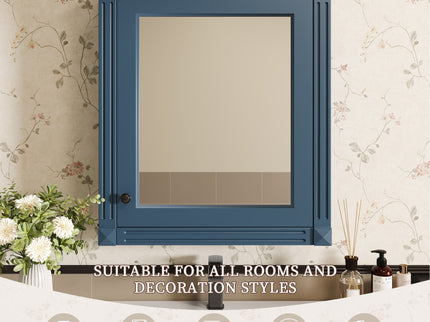 Wall Mounted Bathroom Storage Cabinet With Mirror, Medicine Cabinet With Height Adjustable Shelf