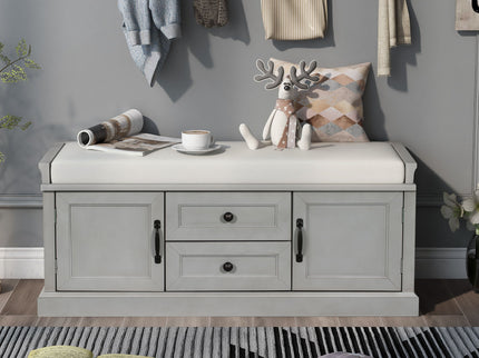 Hearth & Haven Daisy - Storage Bench With 2 Drawers And 2 Cabinets
