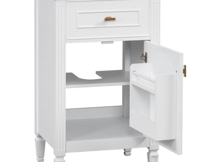 Bathroom Vanity With Sink, Adjustable Shelf, Tilt-Out Drawer