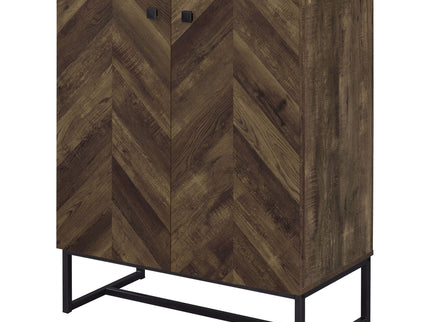 Sager - 4 Shelf Accent Cabinet - Oak