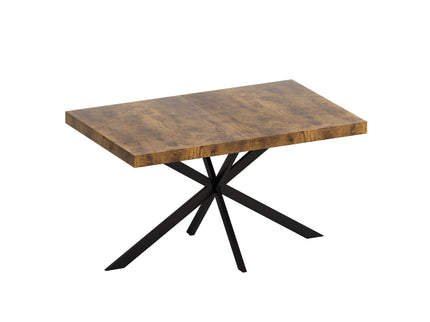 Retro Rectangular Stretch Dining Table With Embossed Center Plate