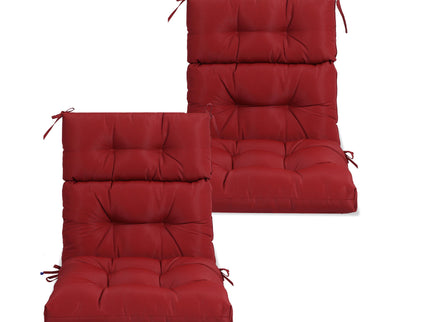 2 Piece High Back Patio Chair Cushion Set